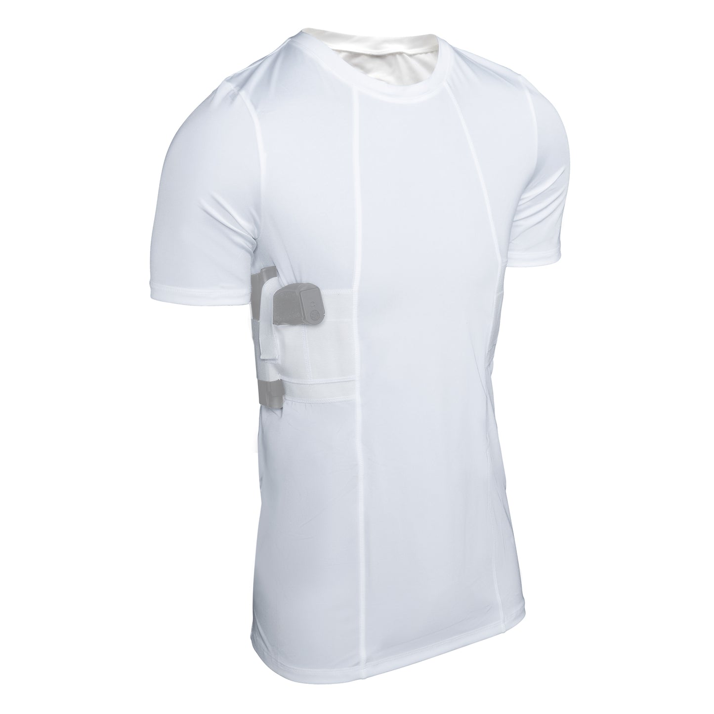 GrayStone Holster Shirt Concealed Men's Crew Neck - Easy Reach Gun Concealment Compression CCW