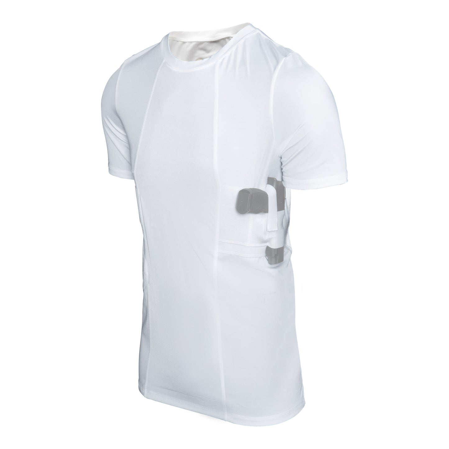 GrayStone Holster Shirt Concealed Men's Crew Neck - Easy Reach Gun Concealment Compression CCW