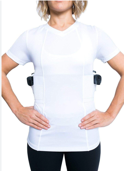 Graystone Holster Shirt Concealed Carry Clothing for Women V Neck - Easy Reach Gun Concealment Compression CCW Tactical Clothes…