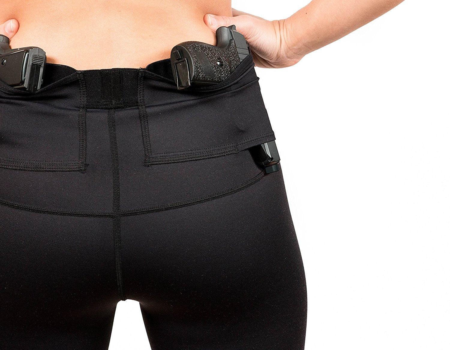 Women's Concealed Carry Gray Boy Short w Gun Holster- M,L,XL