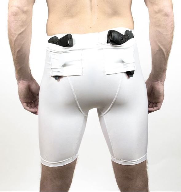 Graystone Concealed Carry Men's Compression Shorts - Spandex Shorts with Two Pistol Pockets