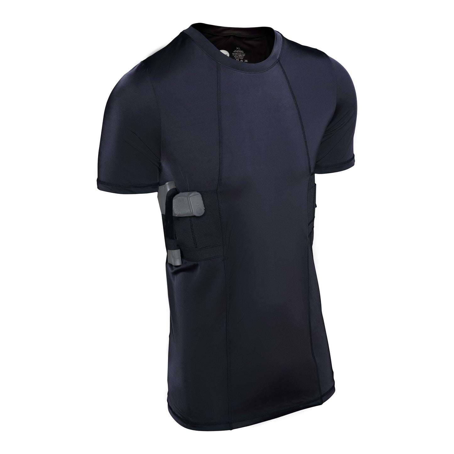 GrayStone Holster Shirt Concealed Men's Crew Neck - Easy Reach Gun Concealment Compression CCW