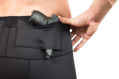 Graystone Concealed Carry Men's Compression Shorts - Spandex Shorts with Two Pistol Pockets