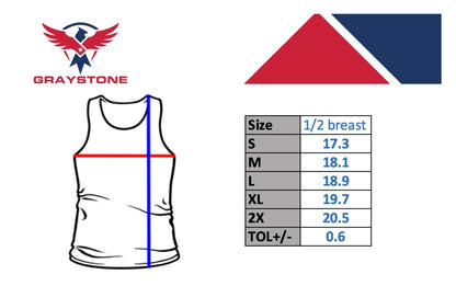 Graystone Gun Holster Tank Top Shirt Men - Easy Reach Gun Concealment Sleeveless Top Tank CCW Shirt